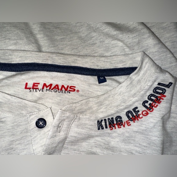 Le Mans Steve McQueen Henley T-Shirt - Picture 3 of 5